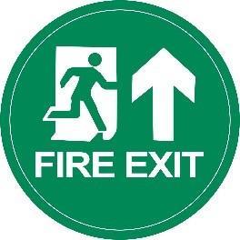 Mighty Line Fire Exit Green Floor Sign