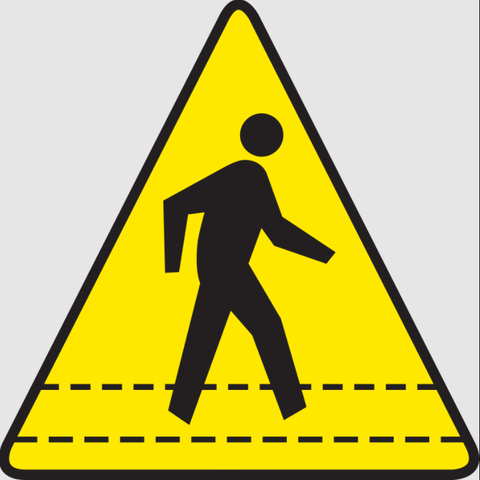 Mighty Line Pedestrian Walkway Floor Sign